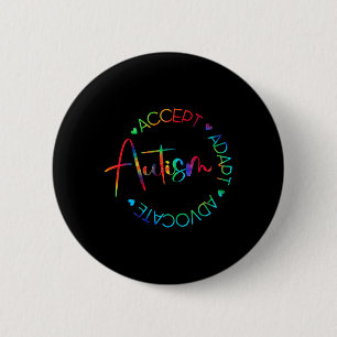 Autismus Bewusstsein Akzeptanz Adapt Advocate Auti Button