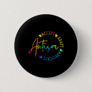 Autismus Bewusstsein Akzeptanz Adapt Advocate Auti Button