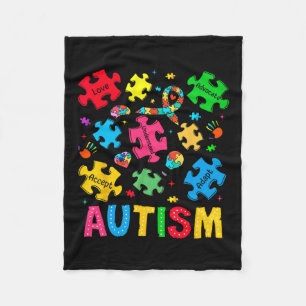 Autismus Bewusstsein Akzeptanz Adapt Advocate Auti Fleecedecke