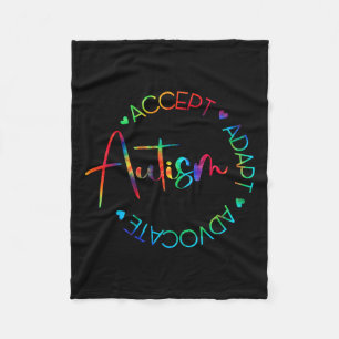 Autismus Bewusstsein Akzeptanz Adapt Advocate Auti Fleecedecke
