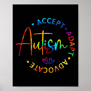 Autismus Bewusstsein Akzeptanz Adapt Advocate Auti Poster