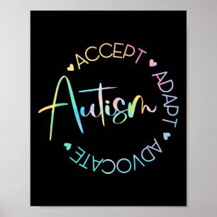 Autismus Bewusstsein Akzeptanz Adapt Advocate Auti Poster