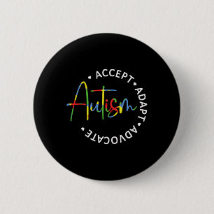 Autismus Bewusstsein Akzeptanz Adaption Advocate L Button