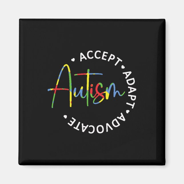 Autismus Bewusstsein Akzeptanz Adaption Advocate L Magnet (Vorne)