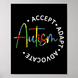 Autismus Bewusstsein Akzeptanz Adaption Advocate L Poster