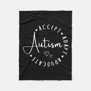 Autismus Bewusstsein Akzeptanz Adaption Advocate v Fleecedecke