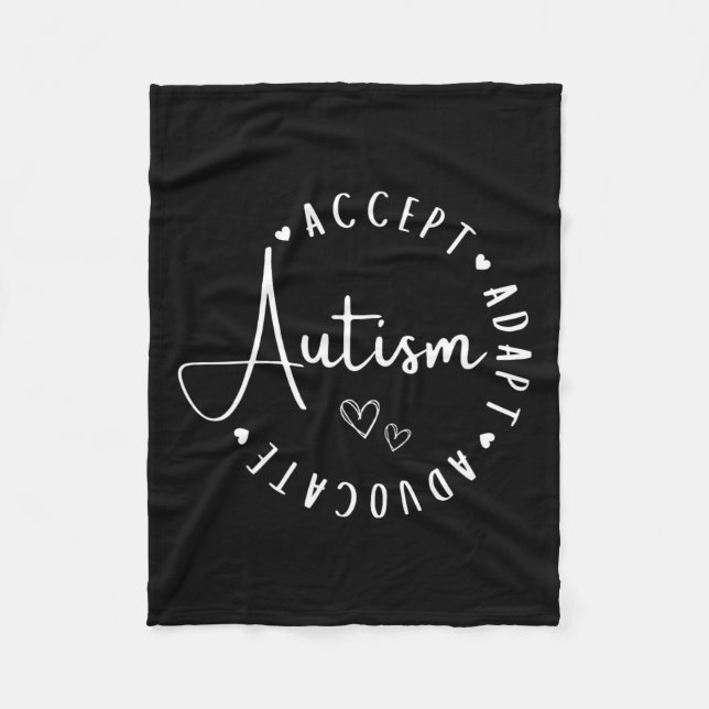Autismus Bewusstsein Akzeptanz Adaption Advocate v Fleecedecke (Vorderseite)