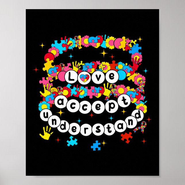 Autismus Bewusstsein Akzeptanz Liebe verstehen Bra Poster (Vorne)