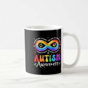 Autismus-Bewusstsein-Akzeptanz-Regenbogen-Unendlic Kaffeetasse
