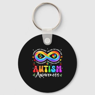 Autismus-Bewusstsein-Akzeptanz-Regenbogen-Unendlic Schlüsselanhänger