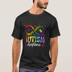 Autismus-Bewusstsein Akzeptanz Unendlichkeitssymbo T-Shirt