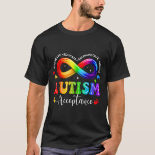Autismus-Bewusstsein-Akzeptanz-Unendlichkeitssymbo T-Shirt