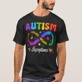Autismus-Bewusstsein-Akzeptanz-Unendlichkeitssymbo T-Shirt