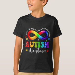 Autismus-Bewusstsein-Akzeptanz-Unendlichkeitssymbo T-Shirt