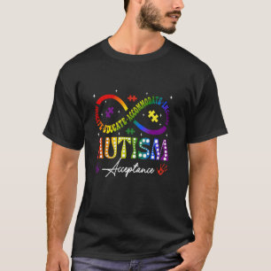 Autismus-Bewusstsein-Akzeptanz-Unendlichkeitssymbo T-Shirt