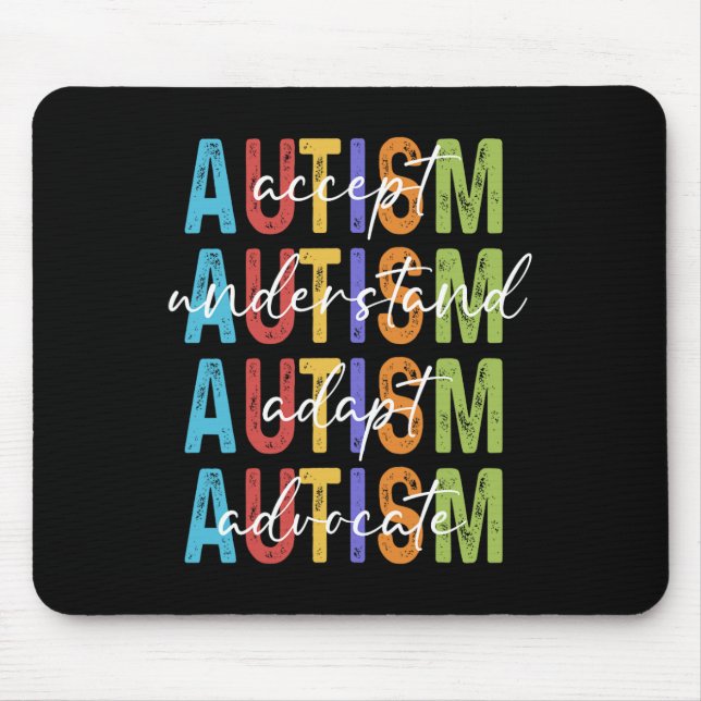Autismus Bewusstsein Akzeptanz verstehen Adapt Adv Mousepad (Vorne)