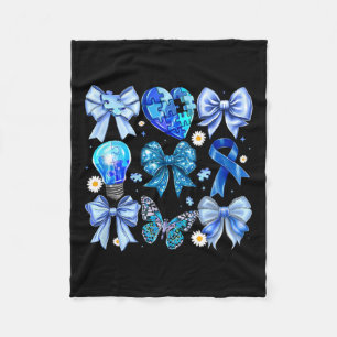 Autismus Bewusstsein Akzeptanz verstehen Puzzle Bl Fleecedecke