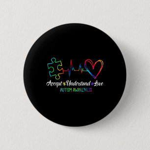 Autismus Bewusstsein akzeptieren Liebe Autismus Ma Button