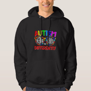 Autismus Bewusstsein Amerikanische Flagge erschütt Hoodie