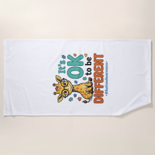 Autismus-Bewusstsein Anders Giraffe Vintage-Shirt_ Strandtuch