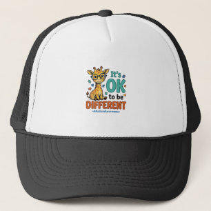 Autismus-Bewusstsein Anders Giraffe Vintage-Shirt_ Truckerkappe