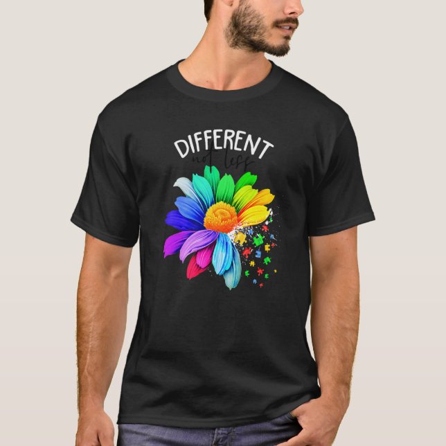 Autismus-Bewusstsein Anders Nicht Weniger Autistis T-Shirt (Vorderseite)