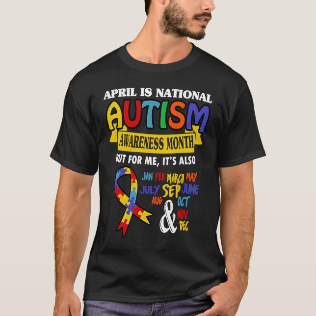 Autismus Bewusstsein April ist nationale Autismus- T-Shirt (Vorderseite)