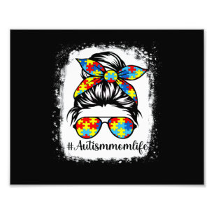 Autismus-Bewusstsein Autism Mom Leben Unordentlich Fotodruck