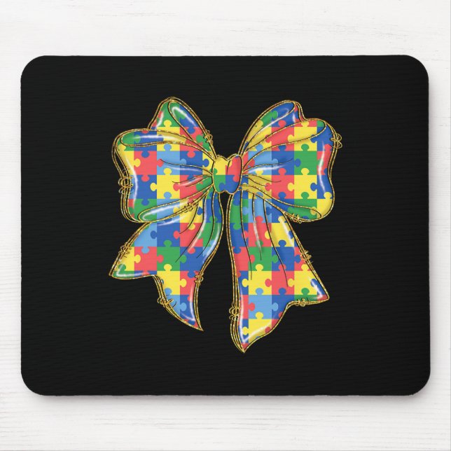 Autismus-Bewusstsein Autism Squad Unterstützung Fr Mousepad (Vorne)