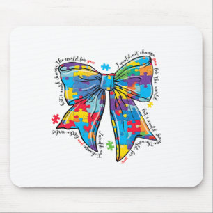 Autismus Bewusstsein Autismus Coquette Bow Neurodi Mousepad