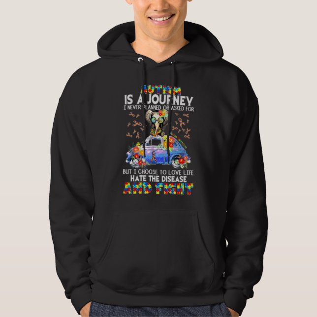 Autismus Bewusstsein Autismus ist eine Reise Hoodie (Vorderseite)