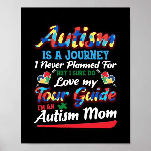 Autismus Bewusstsein Autismus Mama Puzzle Piece Au Poster (Vorne)