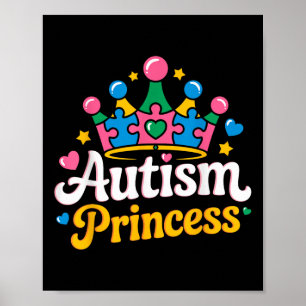 Autismus Bewusstsein Autismus Prinzessin Autistic  Poster