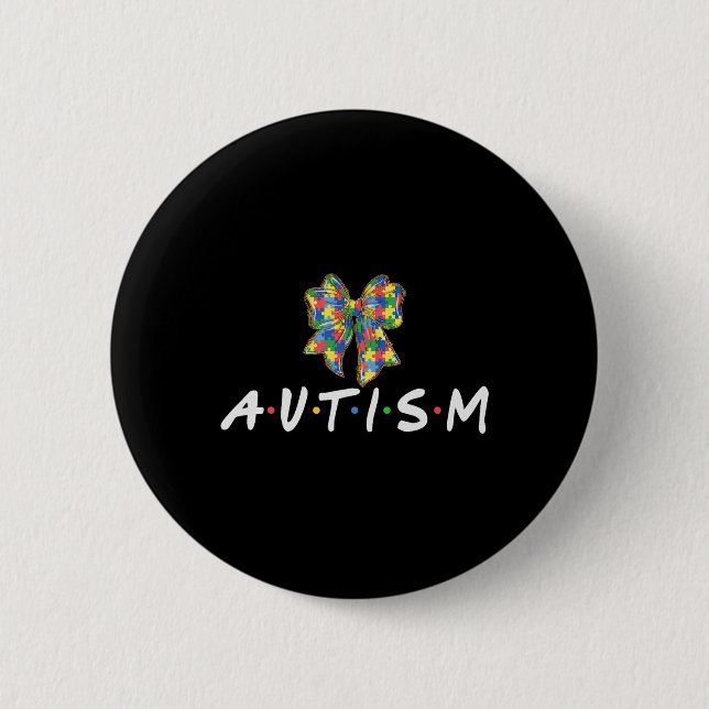 Autismus Bewusstsein Autismus Squad Unterstützung  Button (Vorderseite)