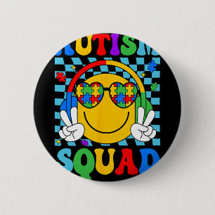 Autismus Bewusstsein Autismus Squad Unterstützung Button