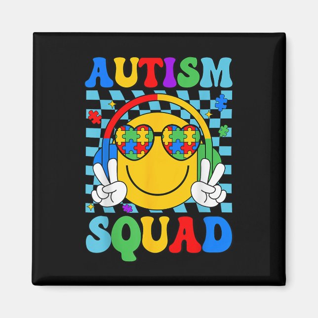 Autismus Bewusstsein Autismus Squad Unterstützung  Magnet (Vorne)