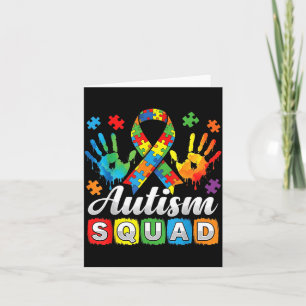 Autismus-Bewusstsein Autismus-Unterstützungs-Team Karte