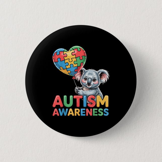 Autismus-Bewusstsein autistisch  Button (Vorderseite)