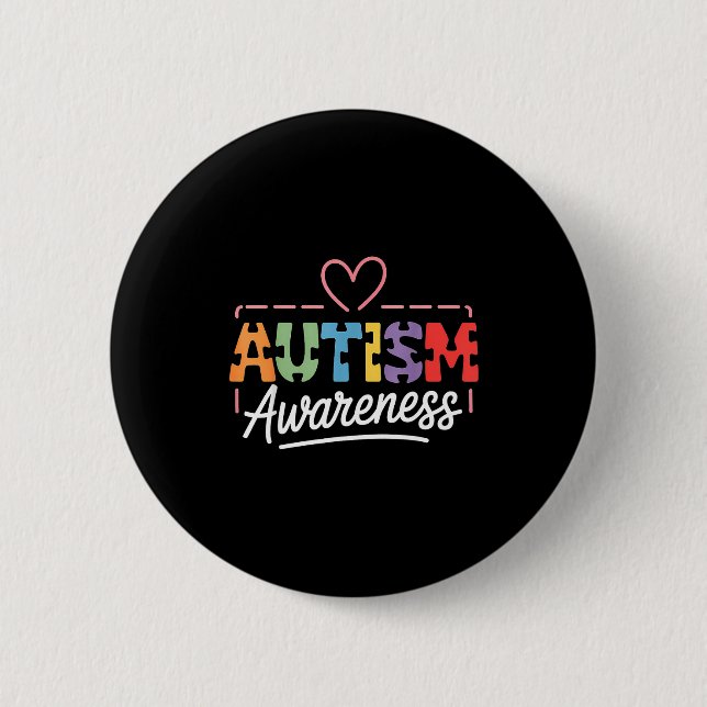 Autismus-Bewusstsein autistisch  Button (Vorderseite)