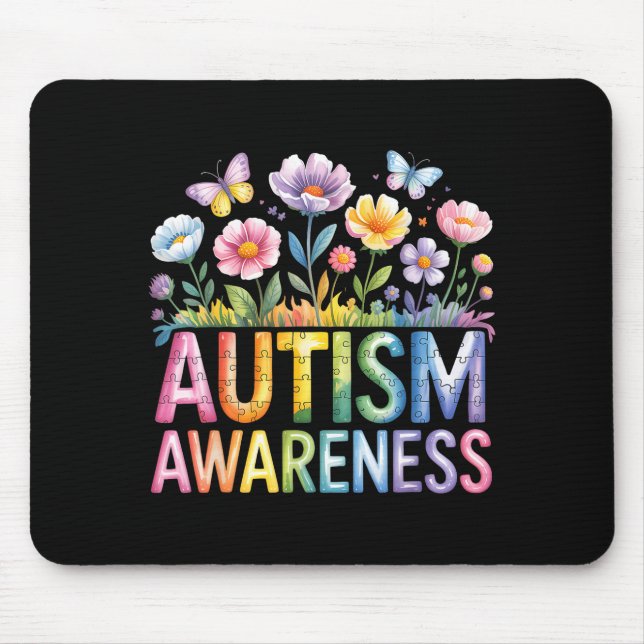 Autismus-Bewusstsein autistisch  Mousepad (Vorne)