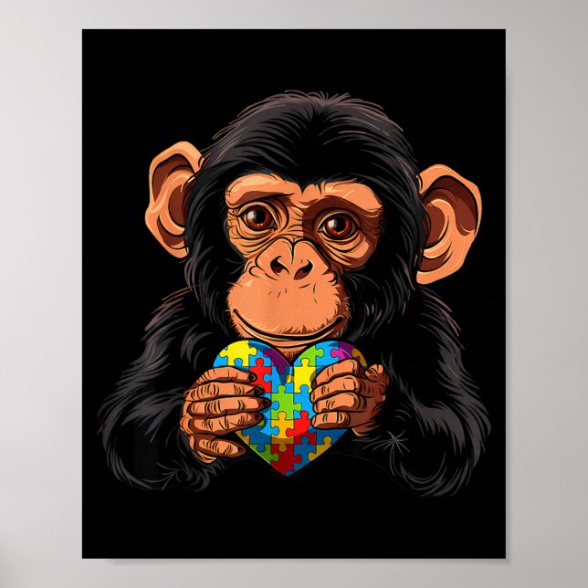Autismus-Bewusstsein autistisch  Poster (Vorne)
