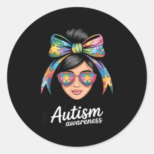 Autismus-Bewusstsein autistisch  Runder Aufkleber