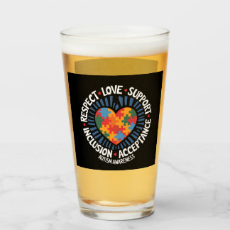 Autismus Bewusstsein Autistische Achtung Liebe Unt Glas