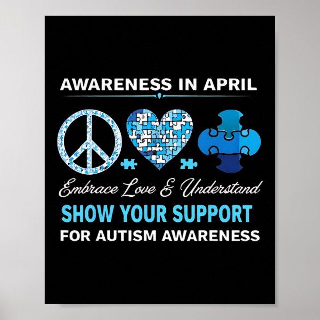 Autismus Bewusstsein Autistische Individuen Autism Poster (Vorne)