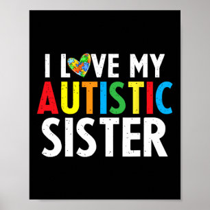 Autismus-Bewusstsein bei Kindern Ich liebe meine S Poster