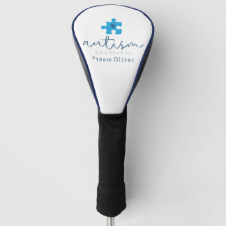 Autismus-Bewusstsein blaues Puzzleteil #Team Name Golf Headcover