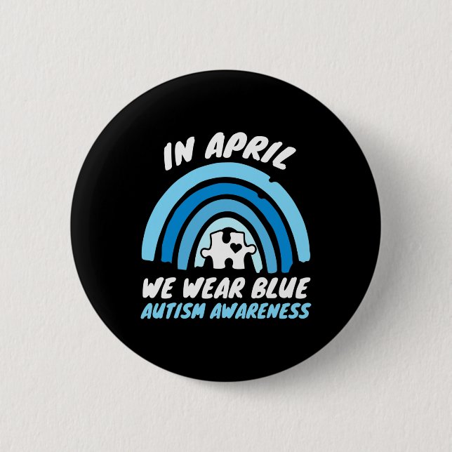 Autismus Bewusstsein Blue April Liebe Autistische  Button (Vorderseite)