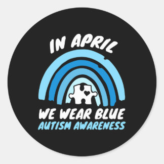Autismus Bewusstsein Blue April Liebe Autistische Runder Aufkleber