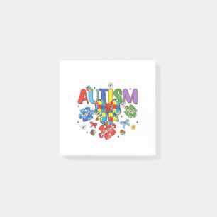 Autismus Bewusstsein Bow Coquette Puzzle Piece Neu Post-it Klebezettel