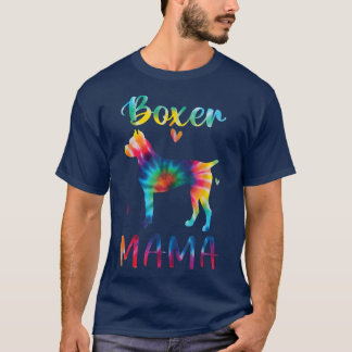 Autismus Bewusstsein Boxer Mama Gefärbte Krawatte  T-Shirt